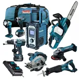 MAKITA LXT 18V 12tlg. Werkzeug Set + DUC353 PT2 Akku Kettensäge RTJ 36V Z 2x18V