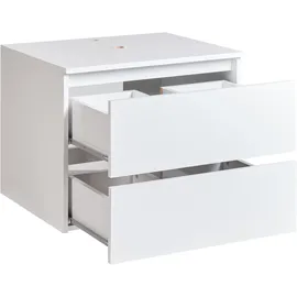 Beliani Waschbeckenunterschrank 60 x 47 cm Weiß
