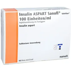 INSULIN ASPART Sanofi 100 E/ml ILO i.Fertigpen Sol 10X3 ml