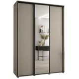 abiks möbel Schwebetürenschrank Dakota 180 x 235,2 x 45 cm Schwarz