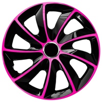 NRM Radkappen Stig Extra, 14 in Zoll, 14" Radkappen Komplettset 4 Stück rosa|schwarz