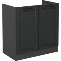 Vicco Spülenunterschrank R-Line, Anthrazit Landhaus, 80 cm ohne Arbeitsplatte