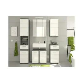 MID.YOU Badezimmer-Set Blake 5-tlg. Weiß