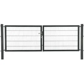 jungelmar Doppeltor 300 x 80 cm Schwarz/Stahl
