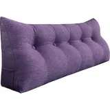 Vercart - Großes Bettruhe Keilkissen, Lang Lesekissen, Dekoratives Kopfteilkissen, Dreieckiges Rückenkissen, Loungekissen für Tagesbett oder Couch,