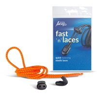 Fast n Laces, Elastische Schnürsenkel für Kinder und Erwachsene, Schnürsenkel mit Schnellverschluss in mehreren Farben, Keine Schleifen binden, Für Sneakers, Schnellschnürsystem (Orange-schwarz) - 120