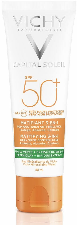 VICHY Capital Soleil Soin Matifiant 3-en-1 SPF 50+ 50 ml crème pour la peau
