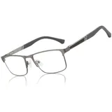 LuxusKollektion Lesebrille Lesebrille Herren Blaulichtfilter Metallgestell Quadratisch Grau 0.0 x