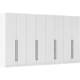 Kleiderschrank RAUCH "Drehtürenschrank Schrank Garderobe Wäscheschrank Schlafzimmer AVOLA", weiß (alpinweiß), B:360cm H:229cm T:54cm, Holzwerkstoff, Schränke, Kleiderschrank, mit hochwertigen Stangengriffen in Schwarz aus Metall MADE IN GERMANY, Topseller