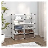 vidaXL Schuhregal 84 x 88,5 x 32 cm transparent / transparent