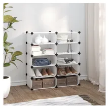 vidaXL Schuhregal 84 x 88,5 x 32 cm transparent / transparent