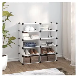 vidaXL Schuhregal 84 x 88,5 x 32 cm transparent / transparent