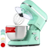 Klarstein - Küchenmaschine, Knetmaschine Mit 5l Schüssel, 2000w Profi Küchenmaschine Mit Knethaken Und Schneebesen, Universal Küchenmaschine Mit 6 Stufen, Teigmaschine Zum Rühren, Kneten Und A