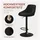 Woltu Barhocker gepolstert 38 x 106 x 38 cm Schwarz