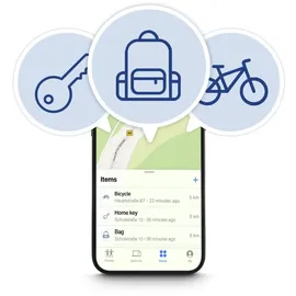 Hama Schlüsselfinder Item Finder für Apple "Wo ist"-App, Bluetooth, Weiß
