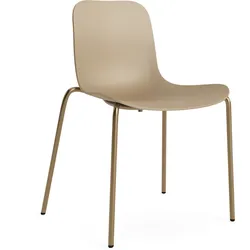 Norr11 Langue Stuhl, messing / ecru