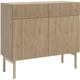 Selsey Nolie - Sideboard 2-türig mit 2 Schubladen, Eichenholzoptik, 100 cm