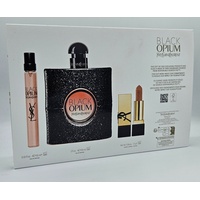 Yves Saint Laurent YSL Black Opium Eau de Parfum 90 ml + EDP 10 ml + Lippenstift