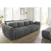 Big-Sofa JOCKENHÖFER GRUPPE "Gulliver" Sofas Gr. B/T: 298cm x 137cm, Luxus-Microfaser, grau mit Federkernpolsterung für kuscheligen, angenehmen Sitzkomfort