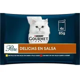 Purina Gourmet Perle Delicias Sauce Hühnchen Rind 4x85g Katzen Snack 12 Einheiten - Multicolor - One Size