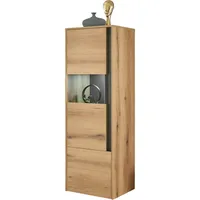 Furn.design Vitrine in Evoke Eiche und grau Vitrinenschrank 50