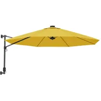 VidaXL Wand-Sonnenschirm mit LEDs Gelb 290 cm