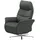 HIMOLLA Fernsehsessel 7051 Leder 74 x 113 x 86 cm Grau mit Kopfteil