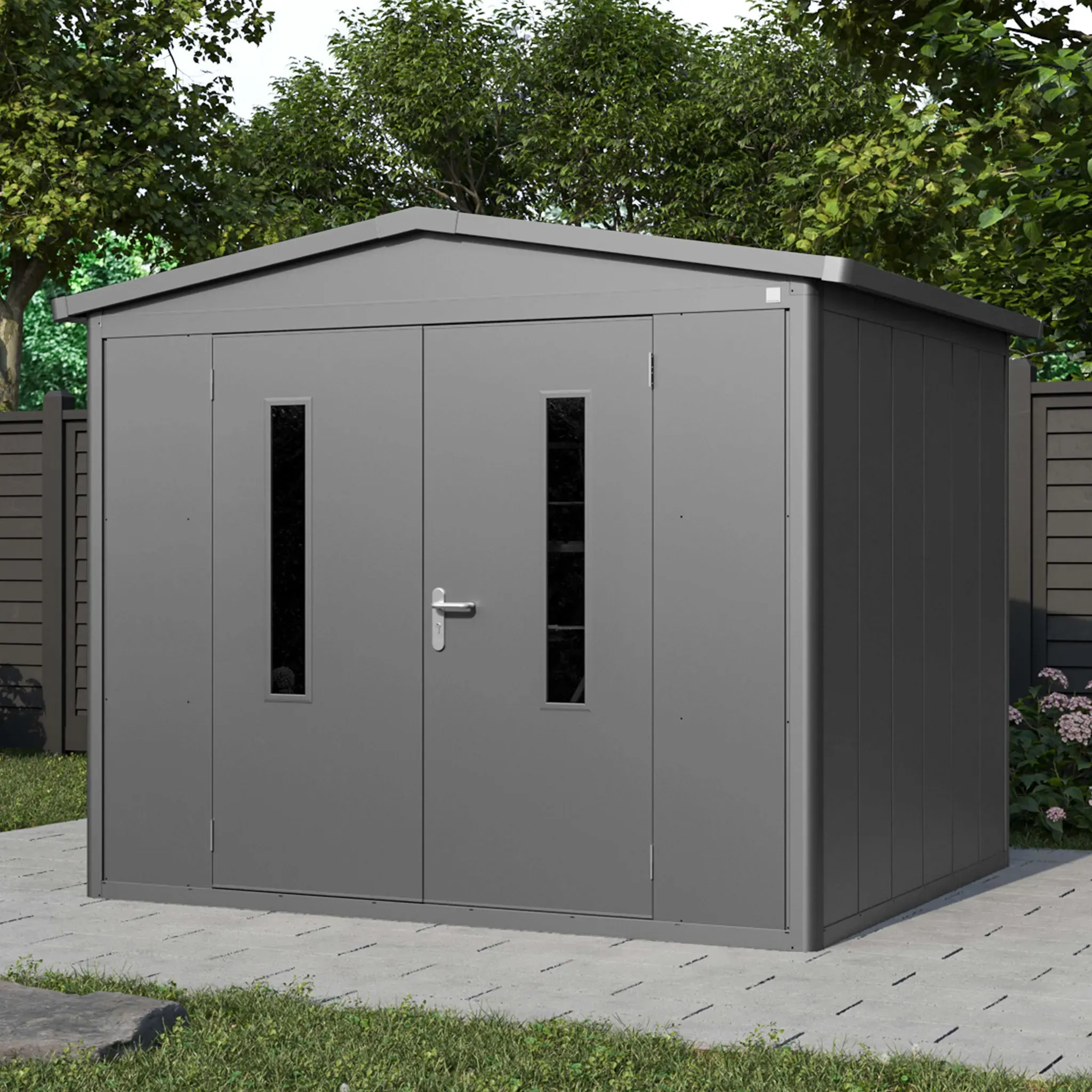 PRIMEYARD  Casetta da giardino 263x228 cm, antracite - (GFPV00915)