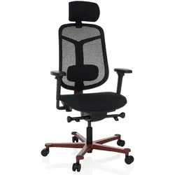 hjh OFFICE High End Bürostuhl BICOLORE HIGH Stoff/Netzstoff mit Armlehnen (höhenverstellbar)