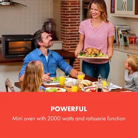 Klarstein Masterchef 60 Mini-Backofen 60l 2000W 100-230 °C Timer schwarz