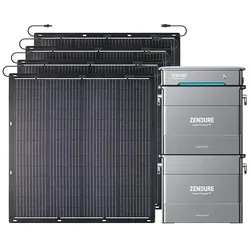 Zendure Hyper Balkonkraftwerk, 3840Wh, 2x AB2000 + 1x Hyper 2000 + 840W Flexible Solarmodule
