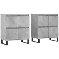 VidaXL Sideboards 2 Stk. Betongrau Holzwerkstoff