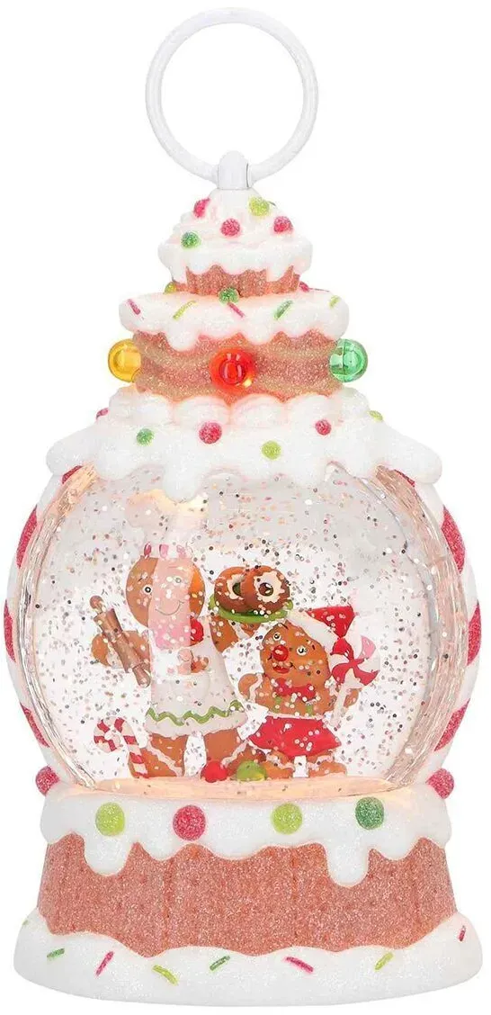 Christmas Lantern Water Spinning Gingerbread