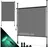Kesser Windschutz 100 x 310 cm grau wasserfest ausziehbar