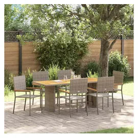 vidaXL Garten-Essgruppe 7-tlg. Grau