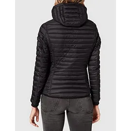 CAMEL ACTIVE Damen leichte Steppjacke mit Abnehmbarer Kapuze Schwarz womenswear-46