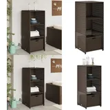 Vidaxl - Gartenschrank Braun 50x55x115 cm Poly Rattan - Outdoor-Schrank - Gartenschrank - Stauraum - Gartenorganisation - Polyrattan - Home & Living