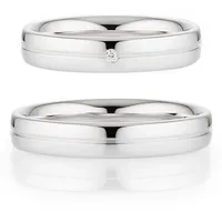 Bruno Banani Trauring Schmuck Geschenk Ehering Hochzeit Damenring Herrenring, wahlweise mit oder ohne Brillant, Made in Germany silberfarben 53