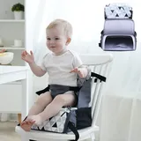 PandaEar Sitzerhöhung Stuhl Kind Hochstuhl Sitz Klappbar Baby Essen Stuhl Tischsitz Sitzkissen mit Einstellbaren Gurten für Outdoor Camping