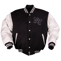 Mil-Tec NY Baseball, Textiljacke - Schwarz/Weiß - XXL