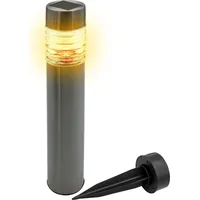 Spetebo Edelstahl Solar Gehwegleuchte 42 x 8 cm -