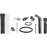 GAH Alberts Alberts Maschendrahtzaun mit Bodenhülsen, anthrazit-metallic, 1,5 m hoch, 100 m lang