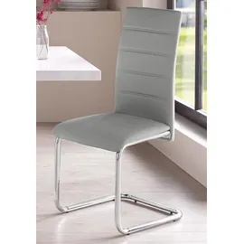 INOSIGN Freischwinger »Adora« (Set) 4 Stk.(2 oder 4 Stück) Bezug in Kunstleder, verchromtes Metallgestell grau