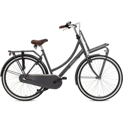 Popal Daily Dutch Basic+ N3 Hollandrad - Citybike - Damen - Petrolblau dunkelblau|braun|WEISS 47 CM