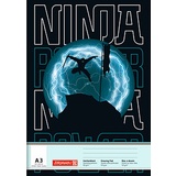 Brunnen Zeichenblock Ninja Power DIN A3