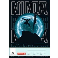 Brunnen Zeichenblock Ninja Power DIN A3