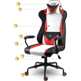 Sofotel Miss Fortune Gaming-Stuhl Schwarz/Rot/Weiß