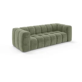 homsy by ana johnson Big-Sofa HOMSY BY ANA JOHNSON "»L« BOUBELLE Design-Sofa mit Steppung, Bubble-Optik, Breite 246 cm", grün, B:246cm H:75cm T:100cm, 100% Polyester, Sofas, Big-Sofa, 4-Sitzer mit Wellenunterfederung, L Sitztiefe 63 cm