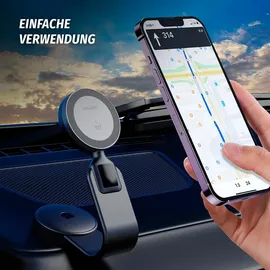 DUDAO F21 Pro 15W MagSafe Induktives KFZ-Ladegerät Schwarz