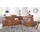 exxpo - sofa fashion Ecksofa Kunstleder 2-Sitzer Braun
